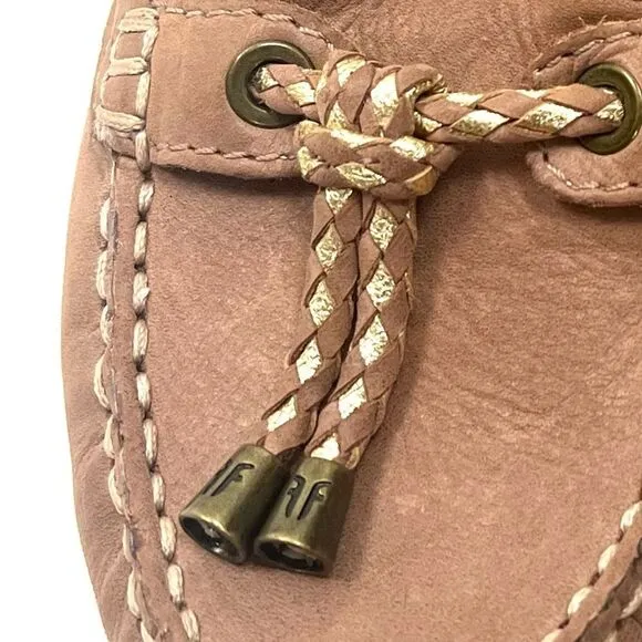 Frye Reagan Braided Lace Leather Loafers/Moccasins