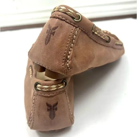 Frye Reagan Braided Lace Leather Loafers/Moccasins