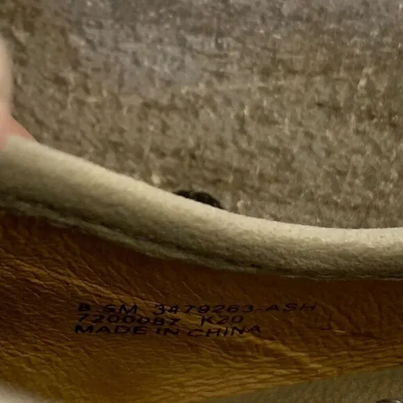 Frye Regina Ballet Leather Flats Slip On Women US 8.5 M Ash Tan Pointed Toe