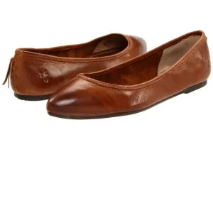 Frye Regina Brown Leather Ballet Pointed Toe Slip on Loafers