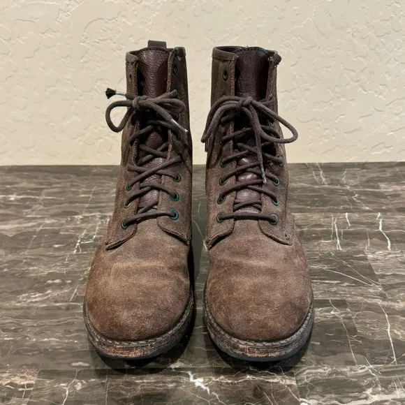 Frye Veronica Leather Combat Boots