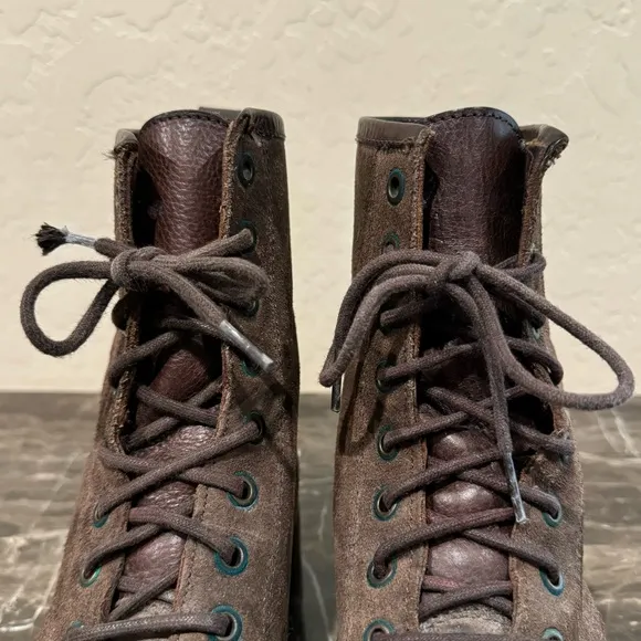 Frye Veronica Leather Combat Boots