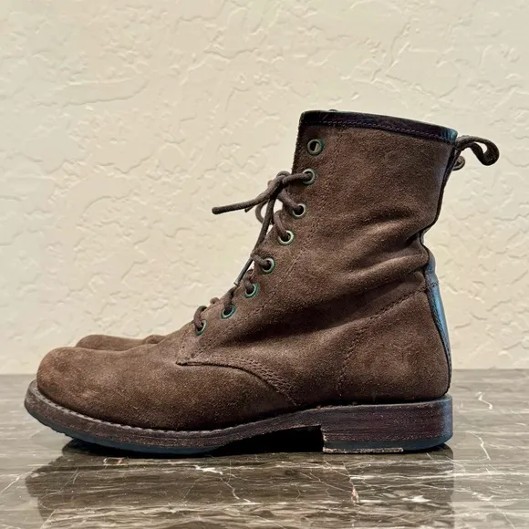 Frye Veronica Leather Combat Boots