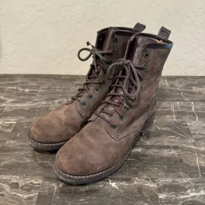 Frye Veronica Leather Combat Boots