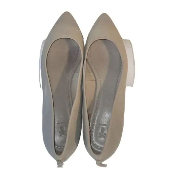 Frye Women's Regina Leather Pointed Toes Taupe Ballet Flats Size 9