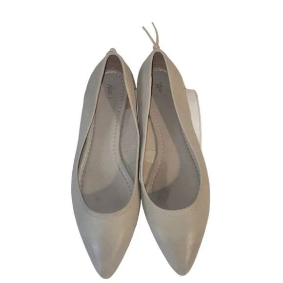 Frye Women's Regina Leather Pointed Toes Taupe Ballet Flats Size 9