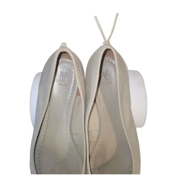 Frye Women's Regina Leather Pointed Toes Taupe Ballet Flats Size 9