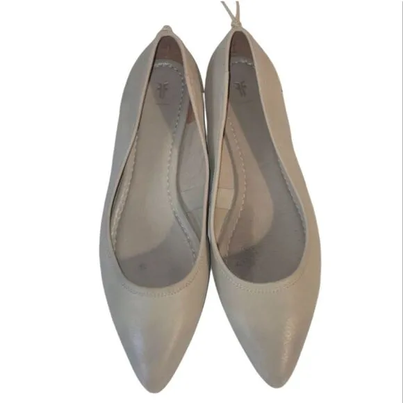 Frye Women's Regina Leather Pointed Toes Taupe Ballet Flats Size 9