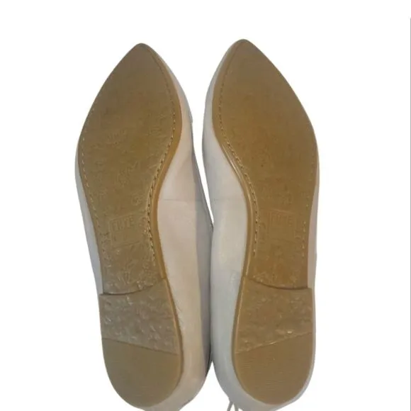 Frye Women's Regina Leather Pointed Toes Taupe Ballet Flats Size 9