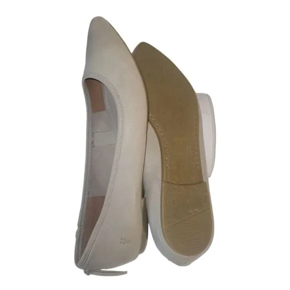 Frye Women's Regina Leather Pointed Toes Taupe Ballet Flats Size 9