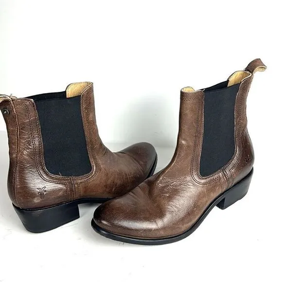Frye Brown Leather Chelsea Ankle Boots size 7