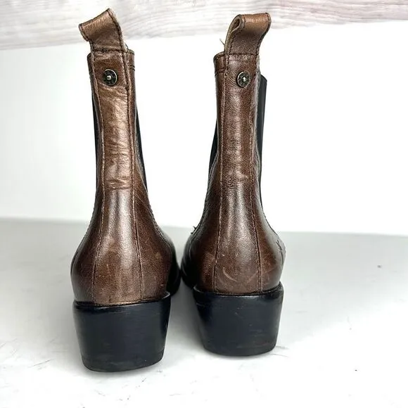 Frye Brown Leather Chelsea Ankle Boots size 7