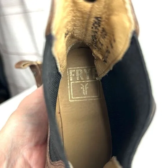 Frye Brown Leather Chelsea Ankle Boots size 7