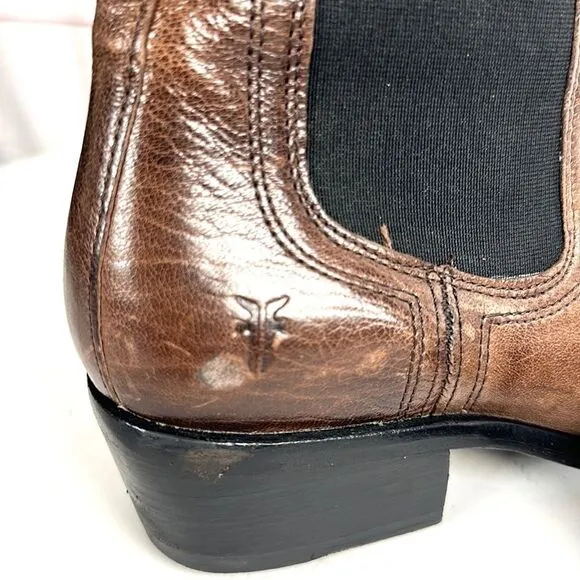 Frye Brown Leather Chelsea Ankle Boots size 7