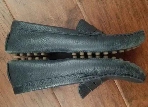 Gallucci Navy Leather Loafers Size 36