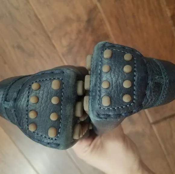 Gallucci Navy Leather Loafers Size 36