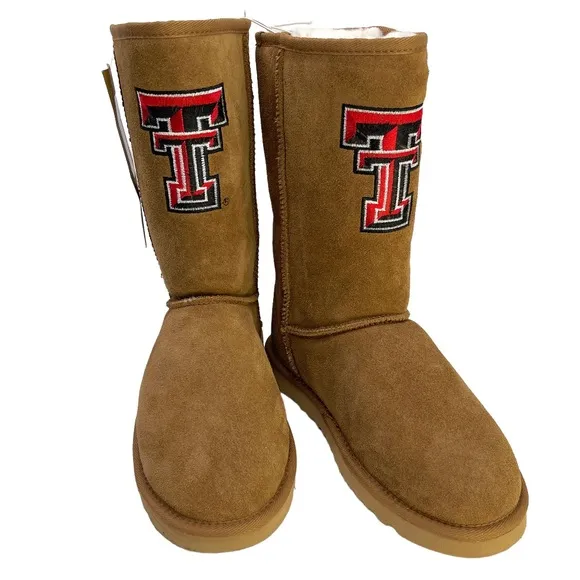 GAMEDAY BOOTS Texas Tech University Shearling Lined Roadie Boots NEW Size 9