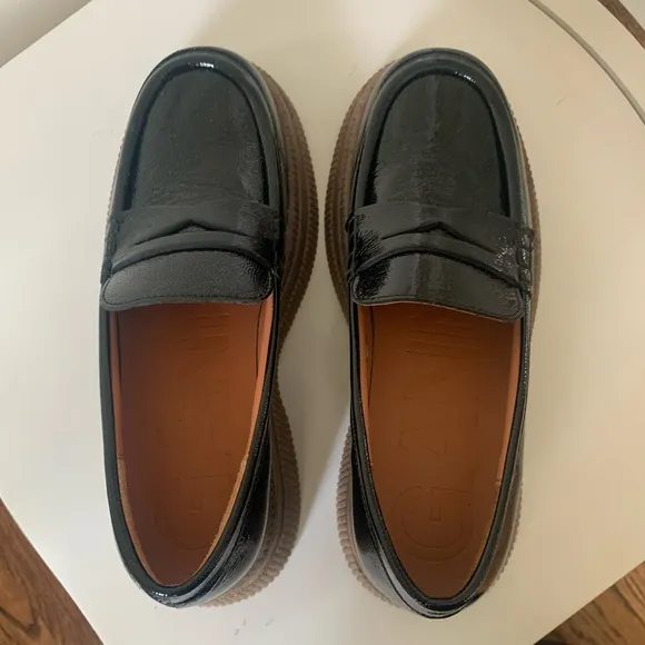 GANNI Creepers Wallaby Loafers NEW in Box sz 40 patent leather platform loafers