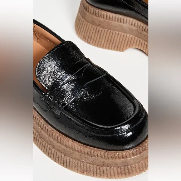 GANNI Creepers Wallaby Loafers NEW in Box sz 40 patent leather platform loafers