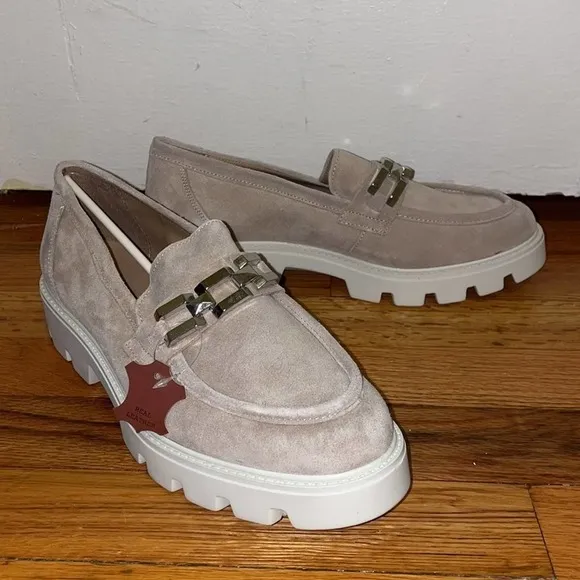 GEMS Chain Chunky Sole Suede Leather Flats