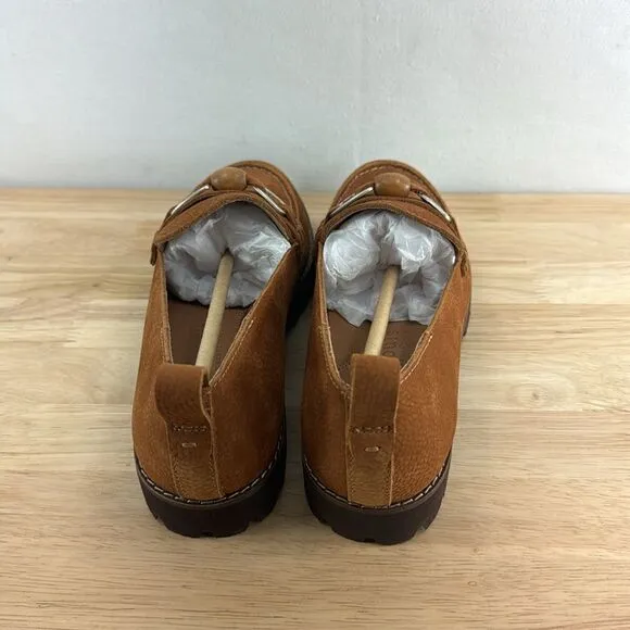 Gentle Souls by Kenneth Cole Eugene Lug Bit Loafer- Cognac- Size 5 M - NIB