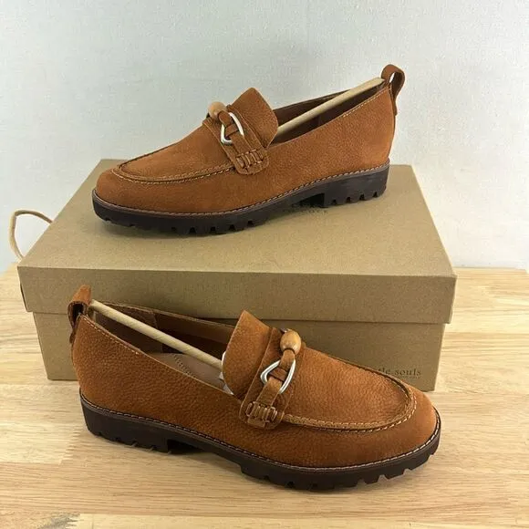 Gentle Souls by Kenneth Cole Eugene Lug Bit Loafer- Cognac- Size 5 M - NIB