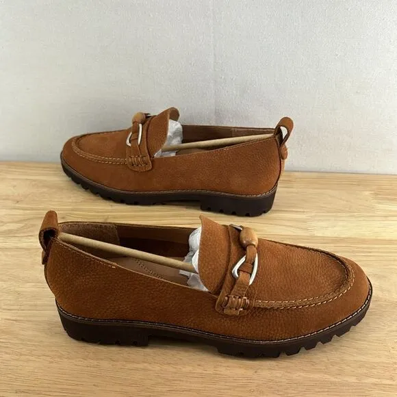 Gentle Souls by Kenneth Cole Eugene Lug Bit Loafer- Cognac- Size 5 M - NIB