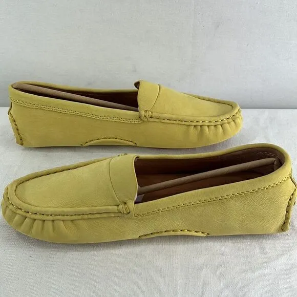 Gentle Souls By Kenneth Cole Mina Driver Loafer Flats- Lemon- Size 7.5 M- NIB