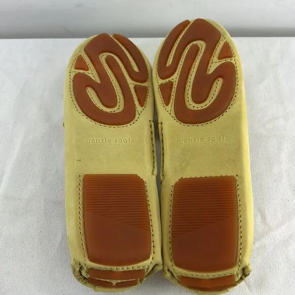 Gentle Souls By Kenneth Cole Mina Driver Loafer Flats- Lemon- Size 7.5 M- NIB
