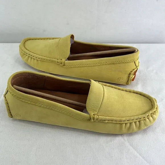 Gentle Souls By Kenneth Cole Mina Driver Loafer Flats- Lemon- Size 7.5 M- NIB