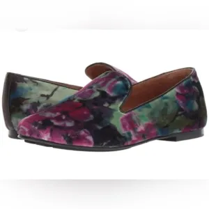 Gentle Souls Kenneth Cole Womens Eugene Loafer Pink Green Floral Velvet Size 8