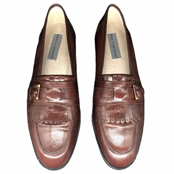 Genuine Leather Stacy Adam’s Men’s Loafers Size 12 Cognac