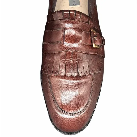 Genuine Leather Stacy Adam’s Men’s Loafers Size 12 Cognac