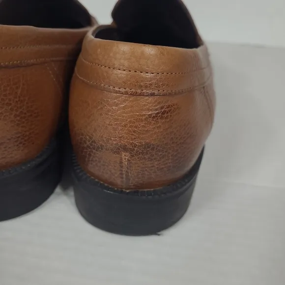George Brown Bilt Men's Brown Leather‎ Penny Loafers Flight Form  Sz 10 M