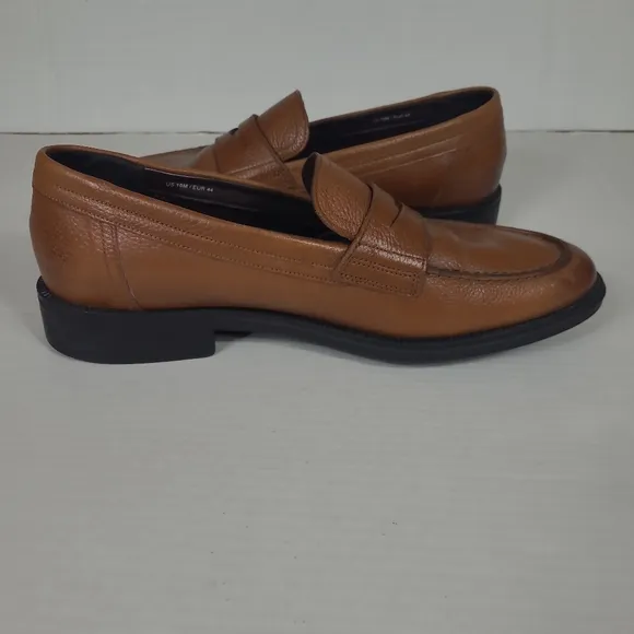 George Brown Bilt Men's Brown Leather‎ Penny Loafers Flight Form  Sz 10 M