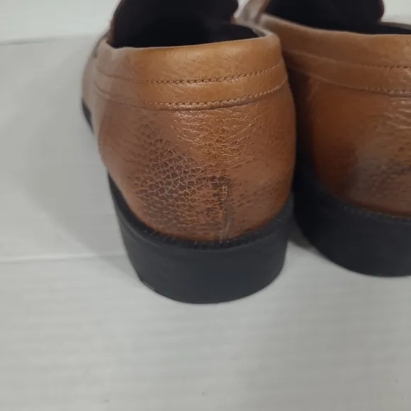 George Brown Bilt Men's Brown Leather‎ Penny Loafers Flight Form  Sz 10 M