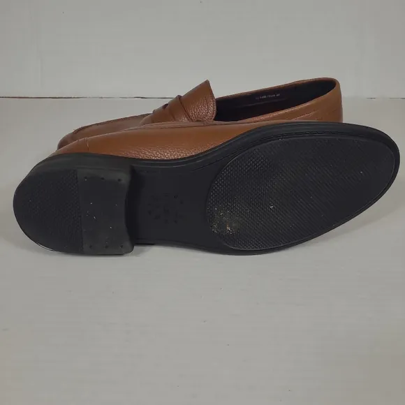 George Brown Bilt Men's Brown Leather‎ Penny Loafers Flight Form  Sz 10 M