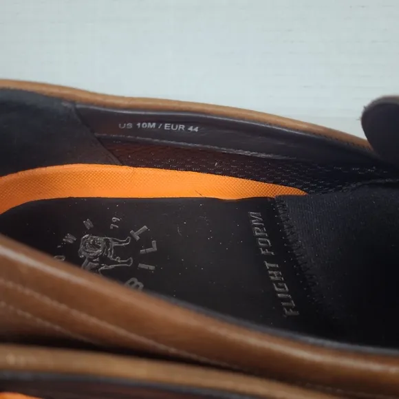 George Brown Bilt Men's Brown Leather‎ Penny Loafers Flight Form  Sz 10 M