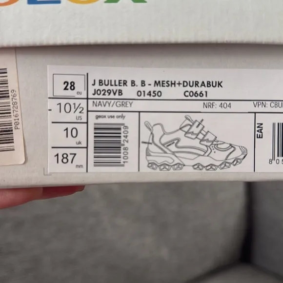 Geox Boy's Buller Mesh Low Top Sneakers Toddler Kids 10.5US 28EU New