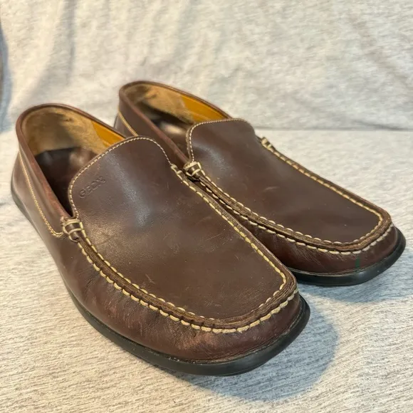 GEOX Men’s Respira Driving loafers, Coffee Brown, Size 44 (10.5), EUC