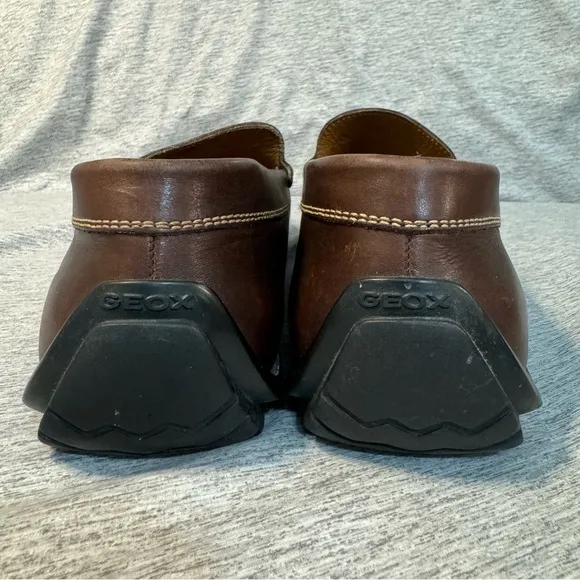 GEOX Men’s Respira Driving loafers, Coffee Brown, Size 44 (10.5), EUC