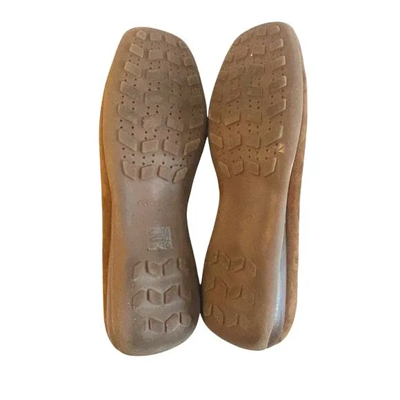 Geox Respira Shoes Loafers Brown Soft Suede Driving Shoes Women's Size 39.5 US 9