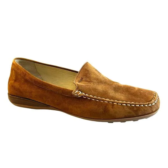 Geox Respira Shoes Loafers Brown Soft Suede Driving Shoes Women's Size 39.5 US 9