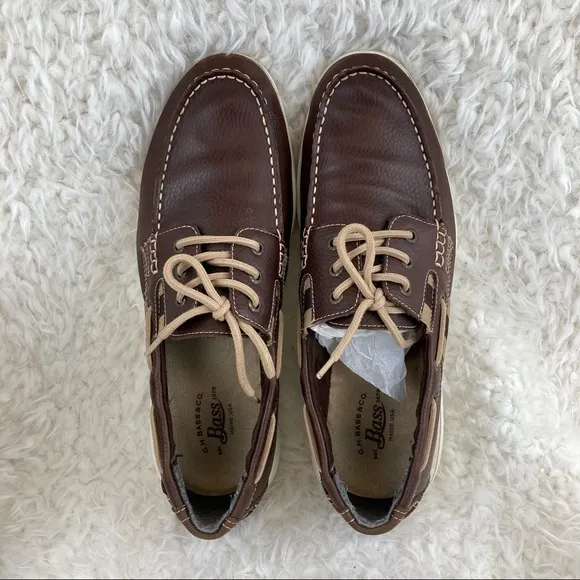 G.H. Bass &amp; Co. Men’s Greenporte Brown Leather Loafers 11