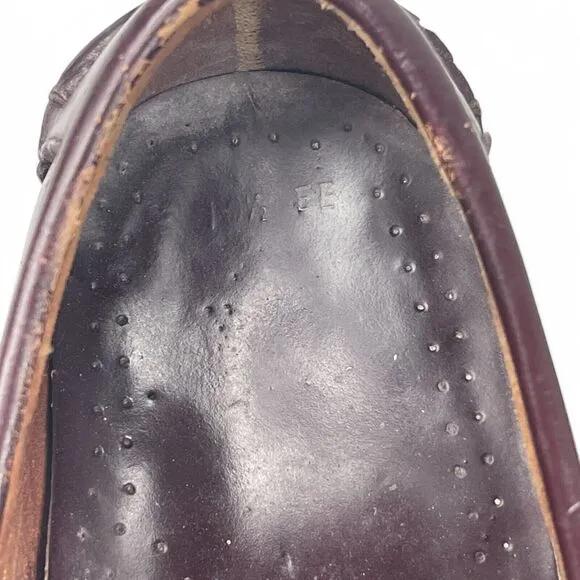 G.H. Bass Larson Penny Loafers Men 10.5 EE Wide Burgundy Preppy Minimalist