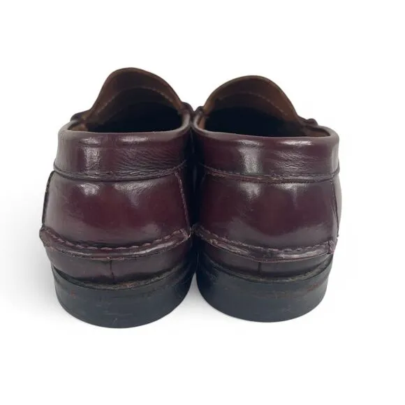 G.H. Bass Larson Penny Loafers Men 10.5 EE Wide Burgundy Preppy Minimalist