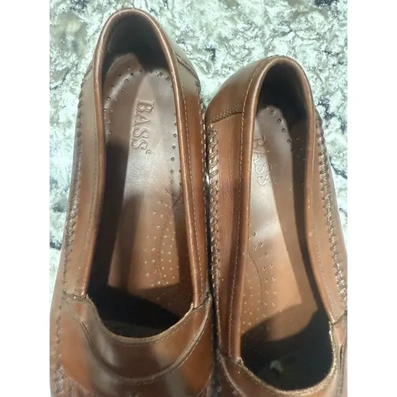 G.H. BASS Sherman Tassel Woven Loafer Brown Leather Mens Sz 11 Made In Brazil