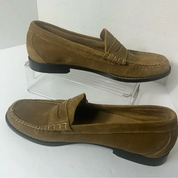 GH Bass Weejuns Men’s Suede Leather Loafers 12D Preppy Academia Brown