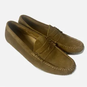 GH Bass Weejuns Men’s Suede Leather Loafers 12D Preppy Academia Brown