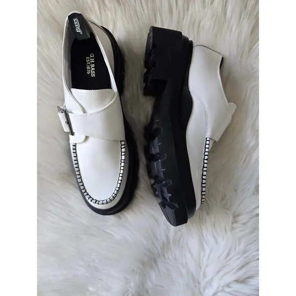 G.H.BASS Platform White Loafers - New EU41 (10-10.5 US)